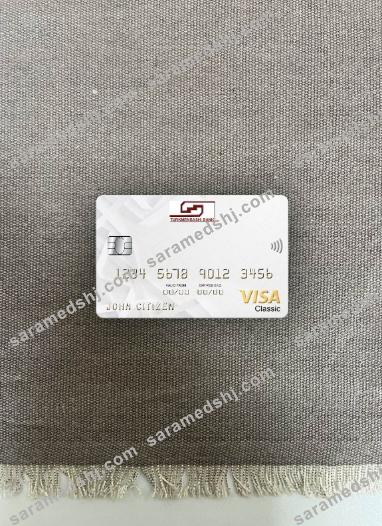 Turkmenistan Turkmenbashi Bank visa classic card photolook front